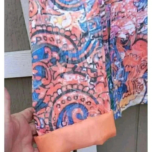 Vintage Keren Hart Floral Print Tapestry Womans Jacket Size Large Colorful Art - Picture 3 of 7